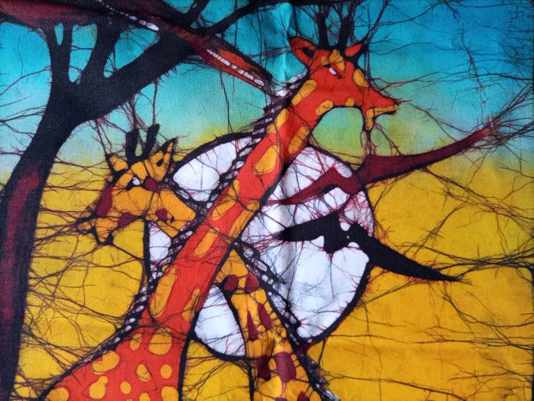 Original Art Deco Animal Painting by Jafeth Moiane