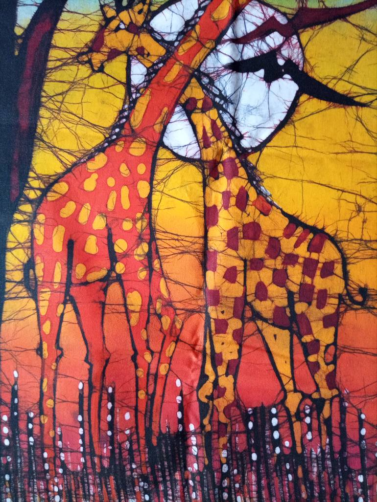 Original Art Deco Animal Painting by Jafeth Moiane