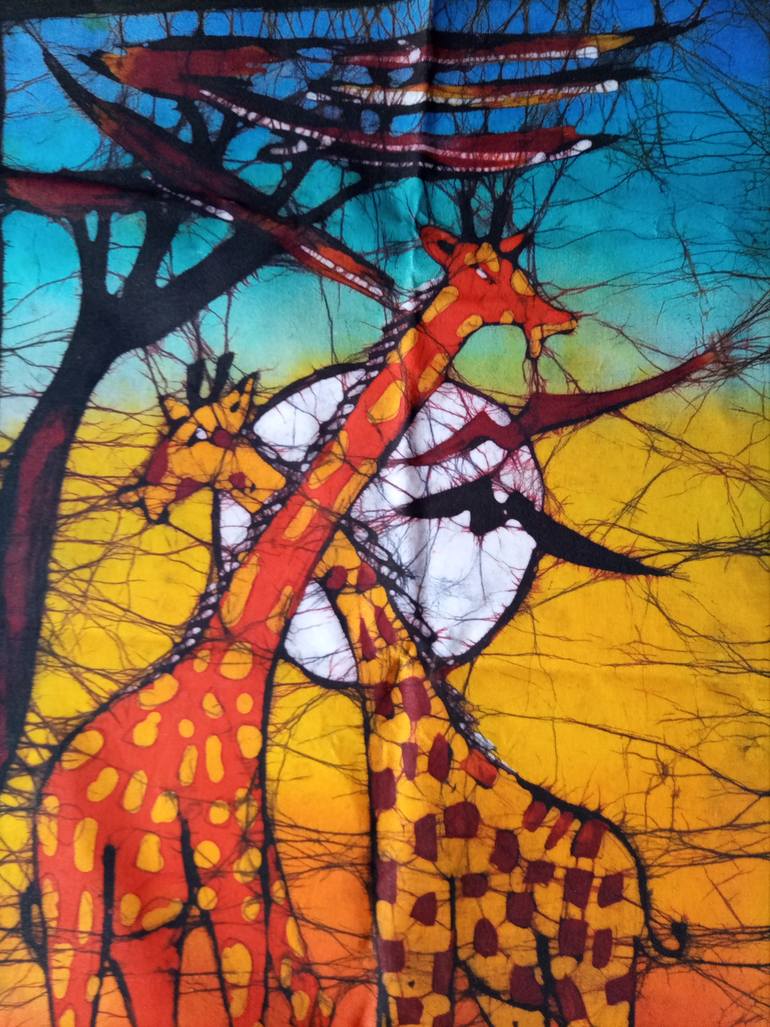 Original Art Deco Animal Painting by Jafeth Moiane