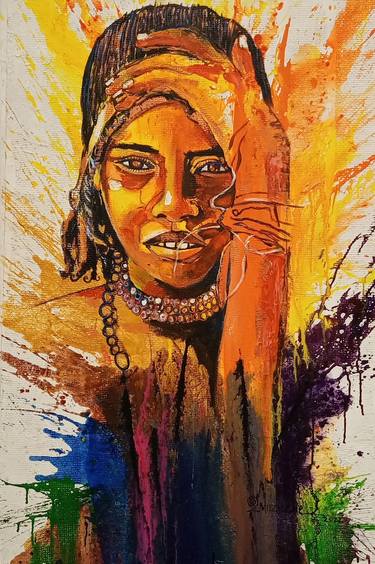 Beautiful black woman portrait, Black women art, Black woman thumb