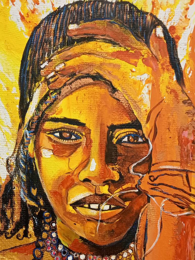 Original Women Painting by Jafeth Moiane