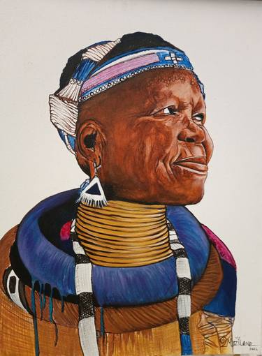 Ndebele tribe woman from South Africa thumb