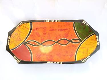 Fruit bowl handmade of wood, Afrikanische kunst, Decorative thumb