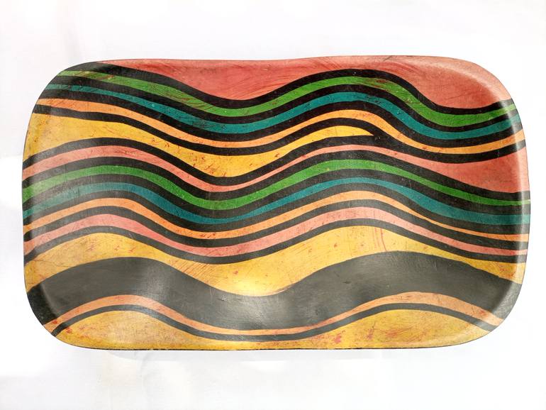 Original Art Deco Geometric Sculpture by Jafeth Moiane