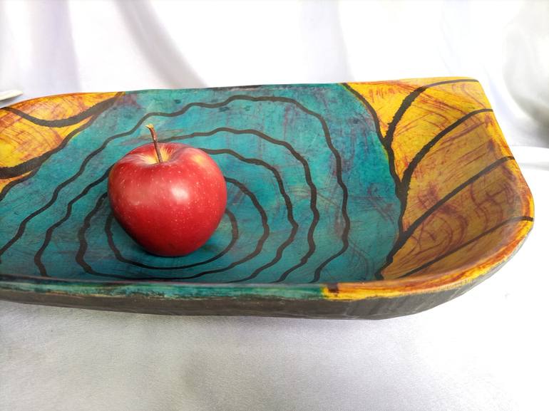 Fruit bowl handmade of wood VII- Decorative - Print