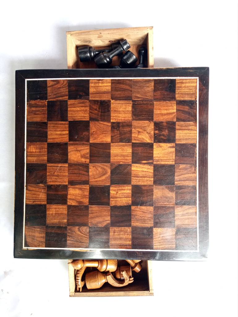 Original Art Deco Geometric Sculpture by Jafeth Moiane
