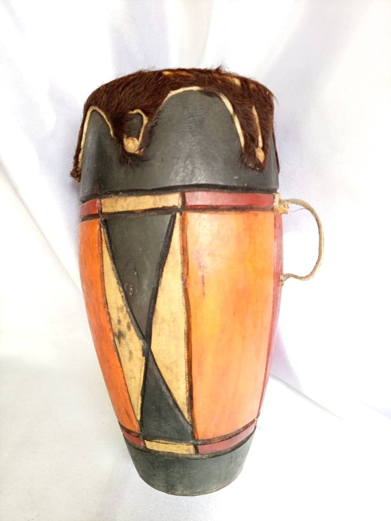 African drum, 28 cm tall - Print