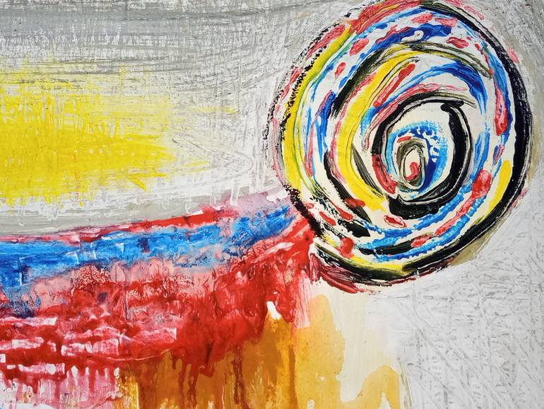 Original Abstract Expressionism Abstract Painting by Jafeth Moiane