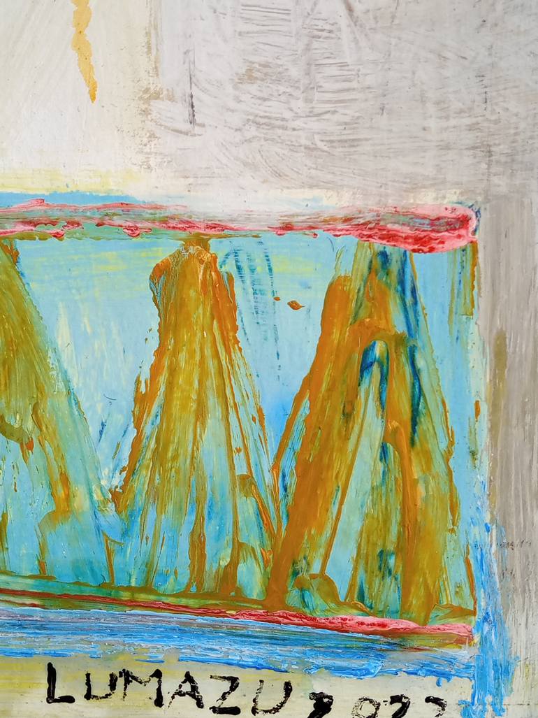 Original Abstract Expressionism Abstract Painting by Jafeth Moiane