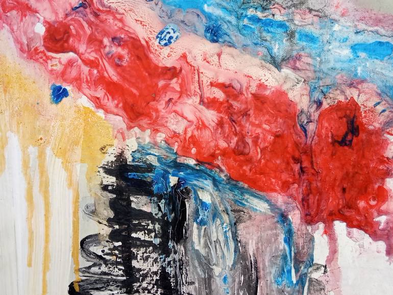 Original Abstract Expressionism Abstract Painting by Jafeth Moiane