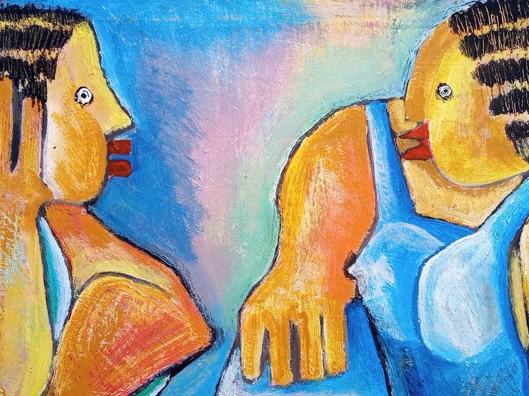 Original Figurative People Painting by Jafeth Moiane