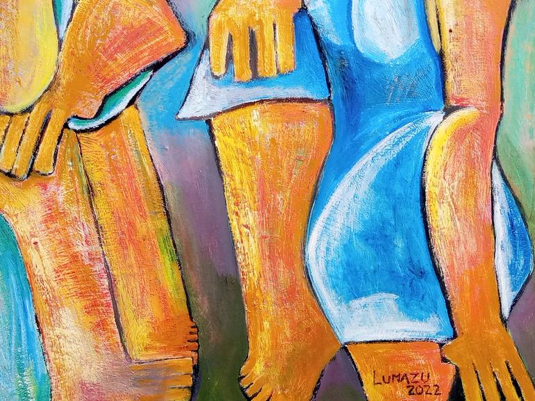 Original People Painting by Jafeth Moiane
