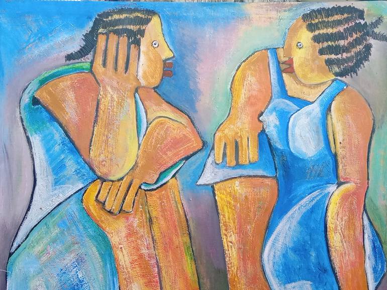 Original People Painting by Jafeth Moiane