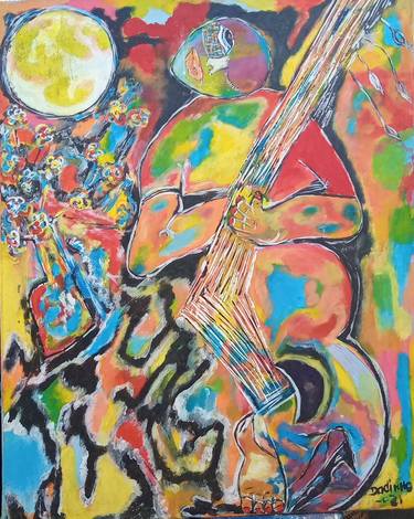 Violin player painting, Arte abstracto, Malerei, Abstract thumb