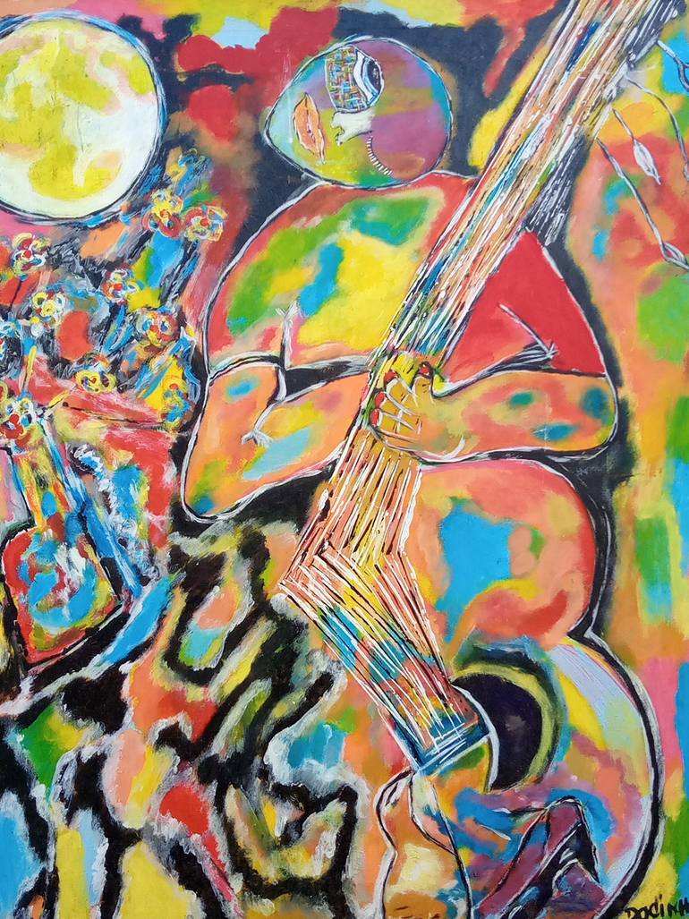 Original Abstract Music Painting by Jafeth Moiane