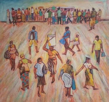 Print of Figurative People Paintings by Jafeth Moiane