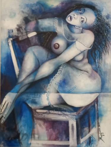 Original Figurative Women Paintings by Jafeth Moiane