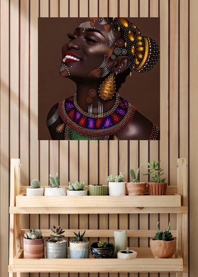 Original Art Deco People Painting by Jafeth Moiane