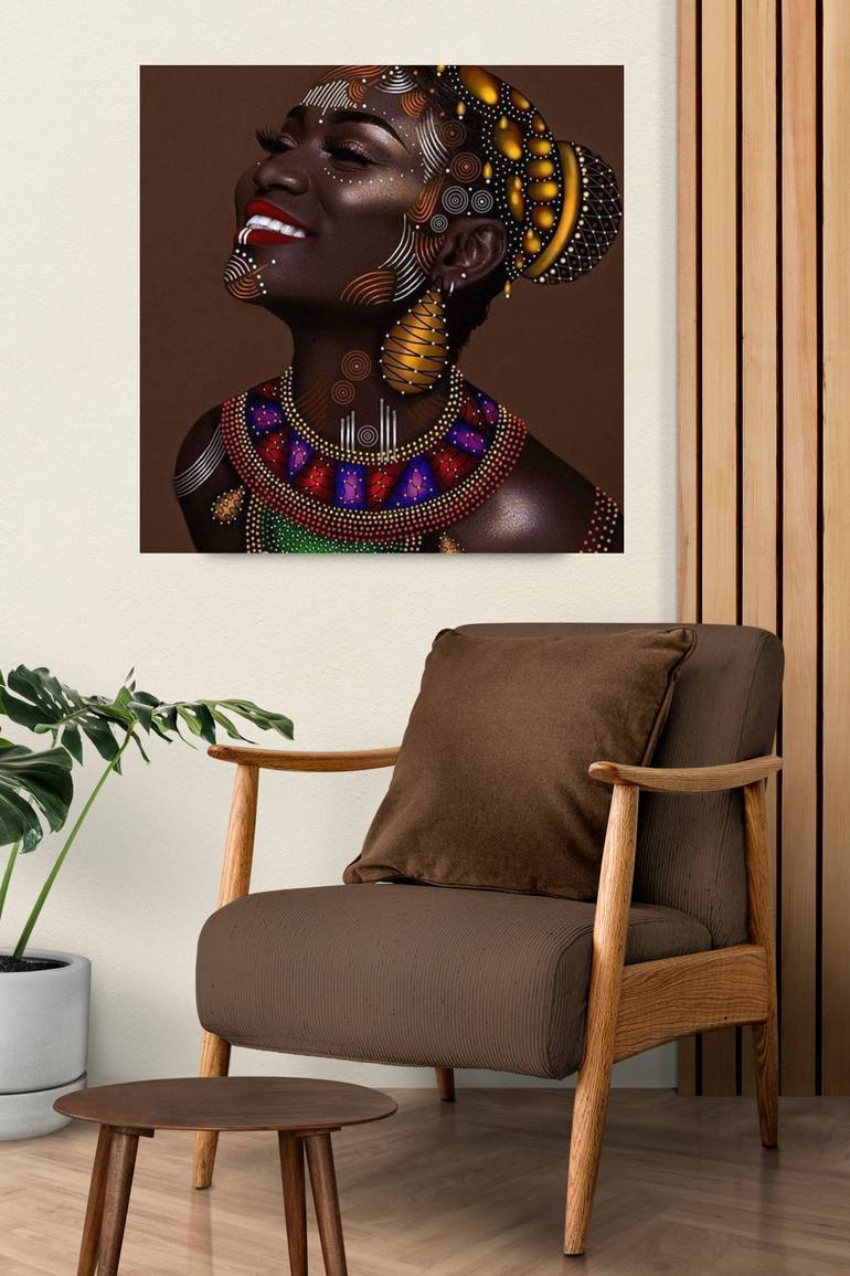 Original Portrait Painting by Jafeth Moiane