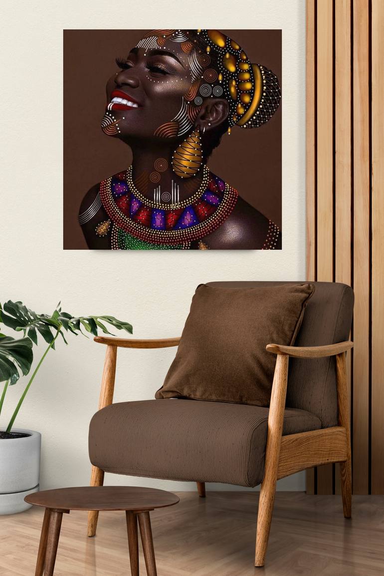 Original Art Deco People Painting by Jafeth Moiane