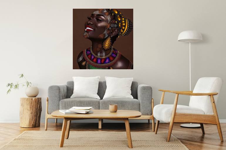 Original Art Deco People Painting by Jafeth Moiane