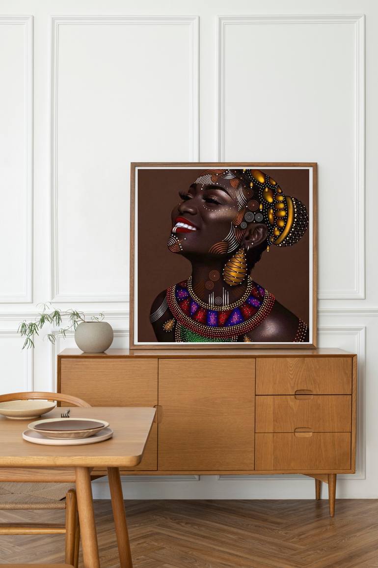 Original Art Deco People Painting by Jafeth Moiane