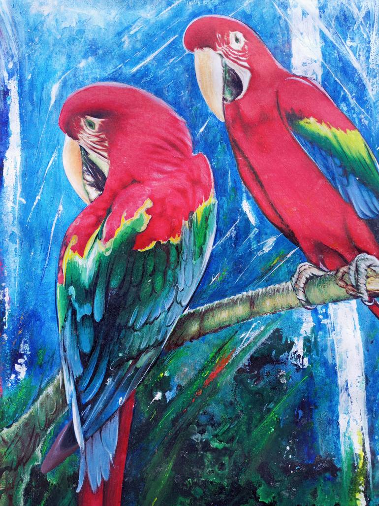 Original Art Deco Animal Painting by Jafeth Moiane
