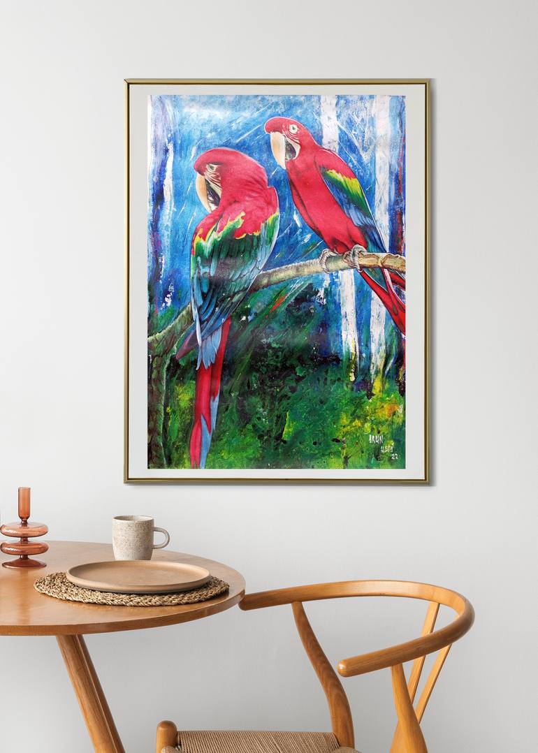 Original Art Deco Animal Painting by Jafeth Moiane