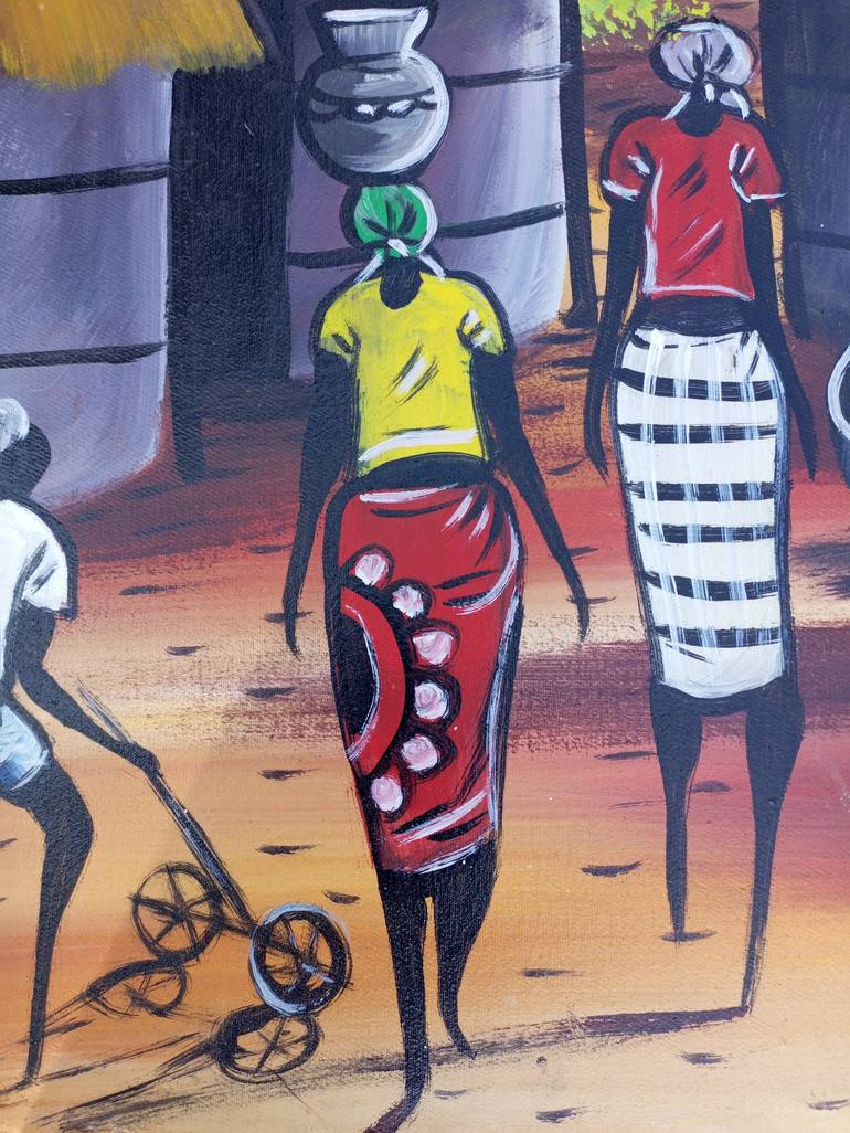 Original People Painting by Jafeth Moiane