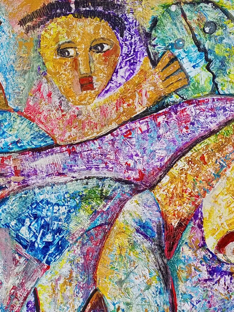 Original Abstract Religion Painting by Jafeth Moiane