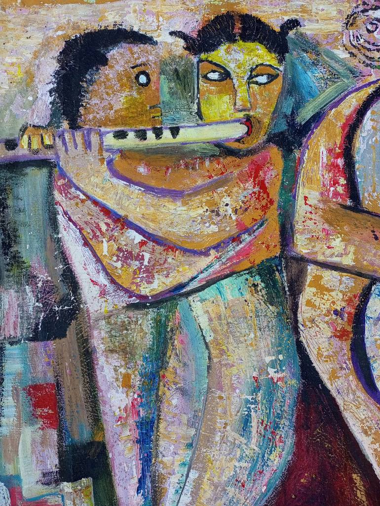 Original Figurative Music Painting by Jafeth Moiane