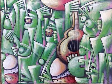 Original Abstract Music Paintings by Jafeth Moiane