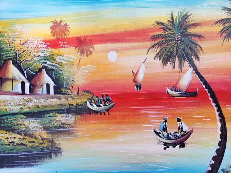 Original Landscape Painting by Jafeth Moiane