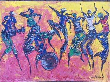 Art Africain, Arte Africana, Afrikanische malerei, African dance thumb