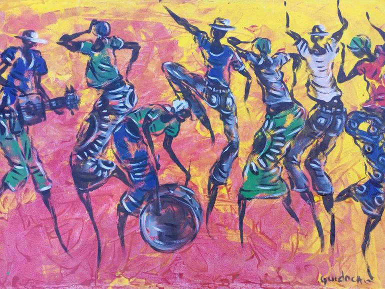 Original Art Deco Pop Culture/Celebrity Painting by Jafeth Moiane