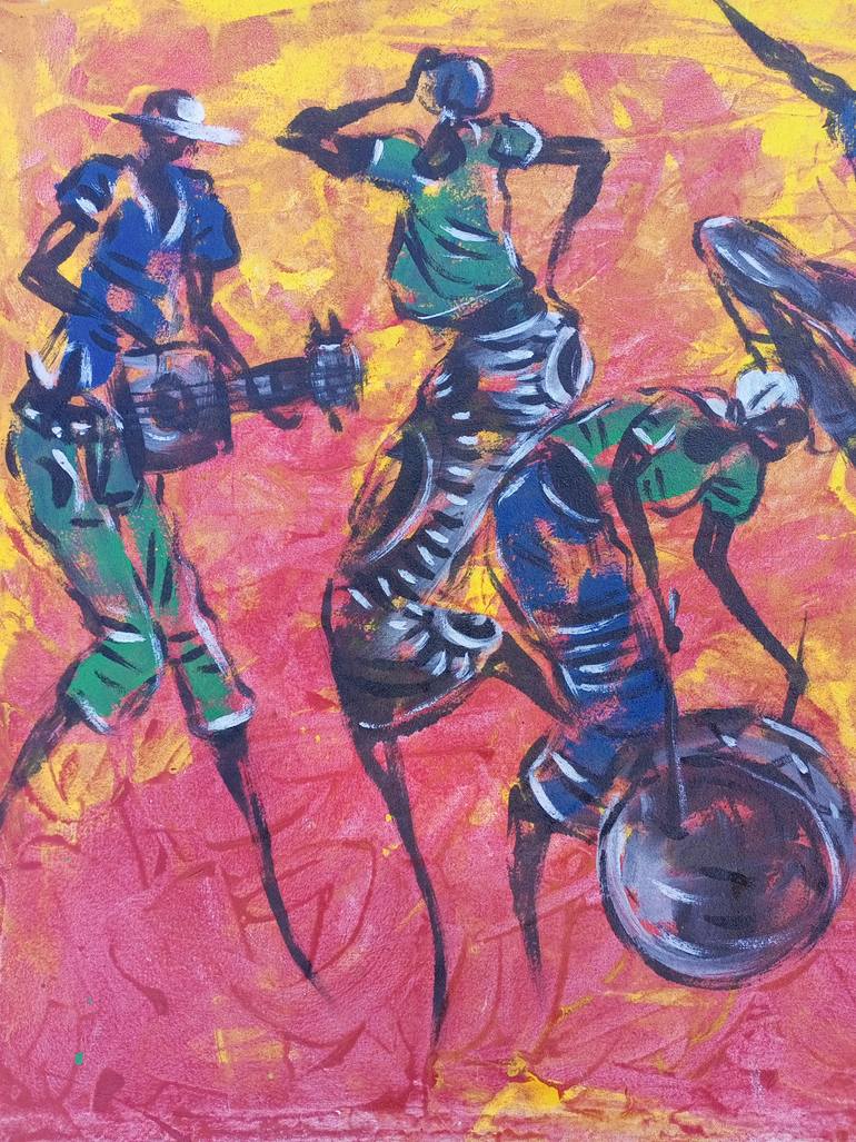 Original Art Deco Pop Culture/Celebrity Painting by Jafeth Moiane