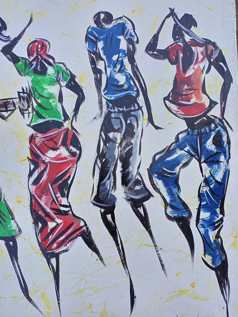 Original Art Deco Pop Culture/Celebrity Painting by Jafeth Moiane