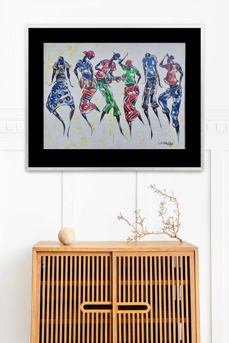 Original Art Deco Pop Culture/Celebrity Painting by Jafeth Moiane