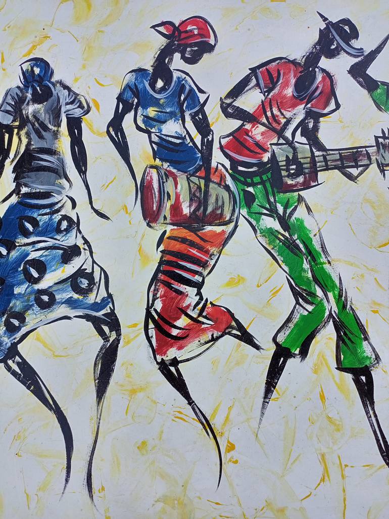 Original Art Deco Pop Culture/Celebrity Painting by Jafeth Moiane