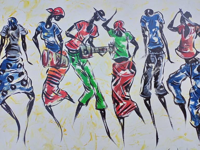 Original Figurative Culture Painting by Jafeth Moiane