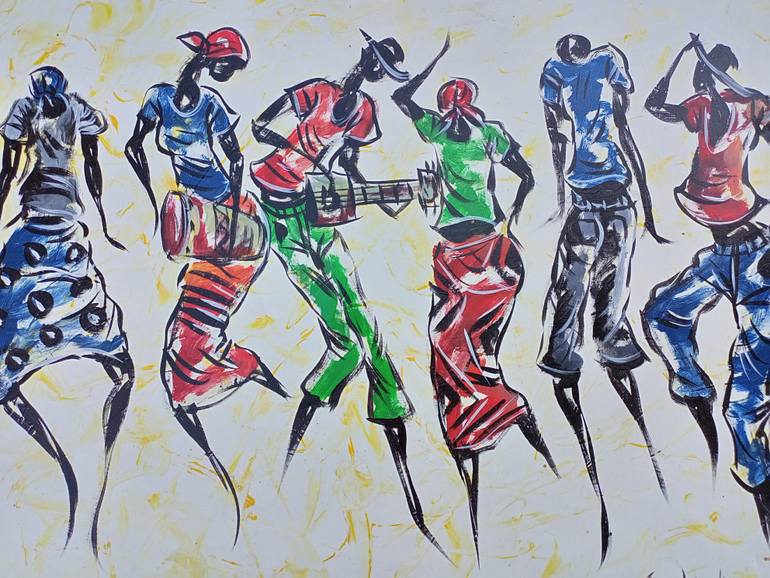 Original Art Deco Pop Culture/Celebrity Painting by Jafeth Moiane
