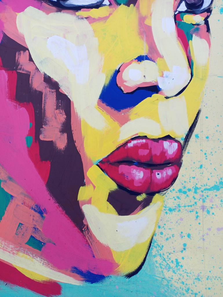 Original Art Deco Women Painting by Jafeth Moiane