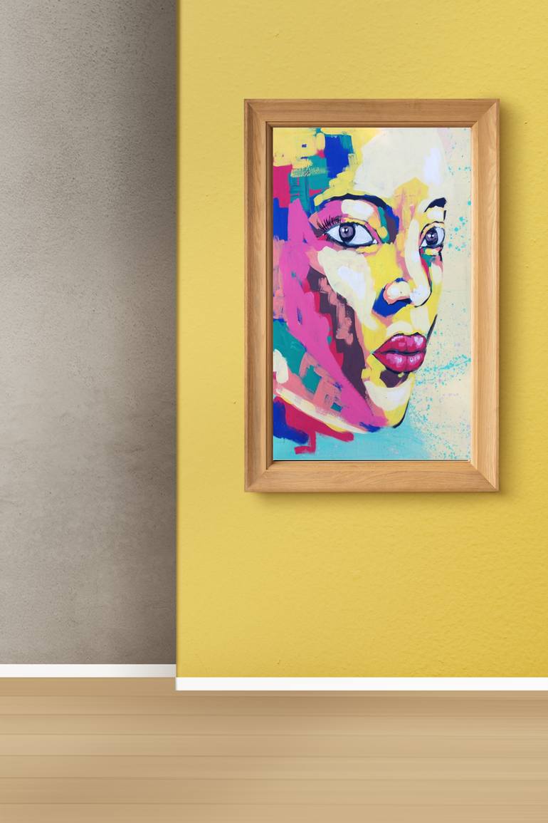 Original Art Deco Women Painting by Jafeth Moiane