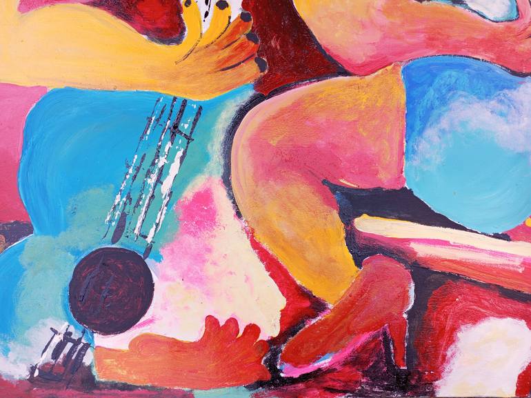 Original Figurative Music Painting by Jafeth Moiane