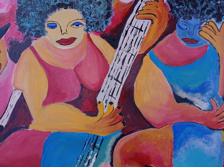 Original Figurative Music Painting by Jafeth Moiane