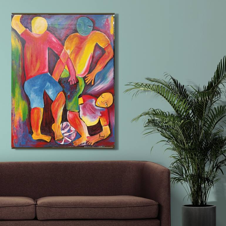 Original Figurative Sports Painting by Jafeth Moiane