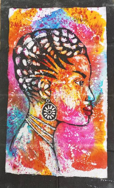 Print of Women Paintings by Jafeth Moiane
