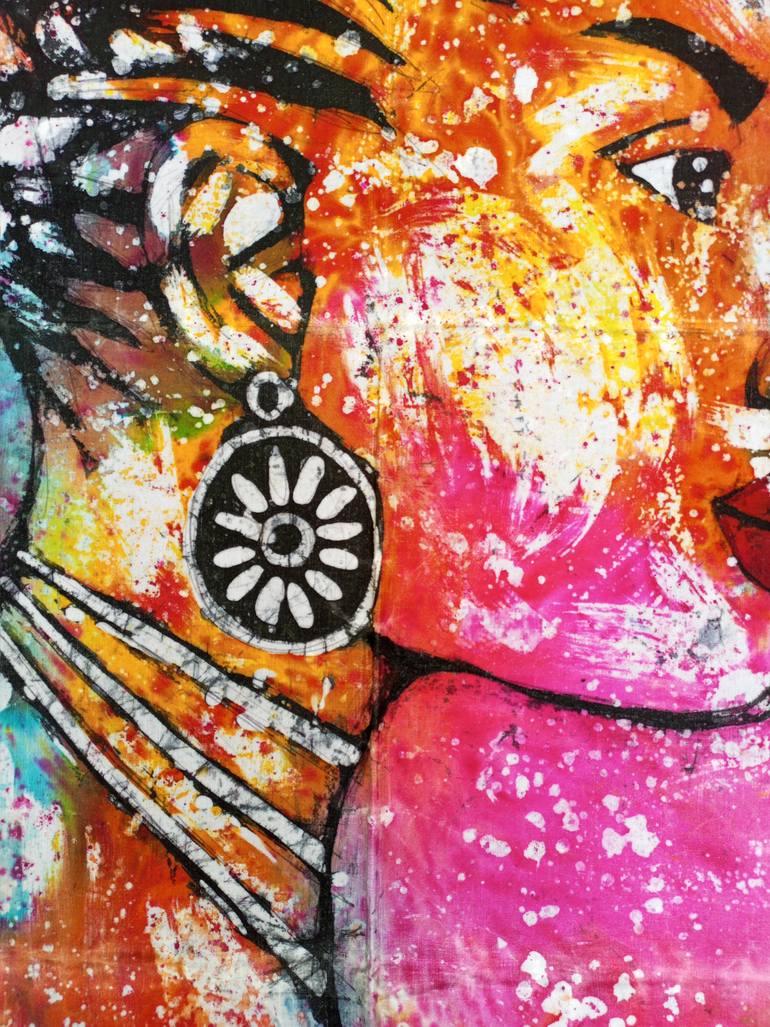 Original Art Deco Women Painting by Jafeth Moiane