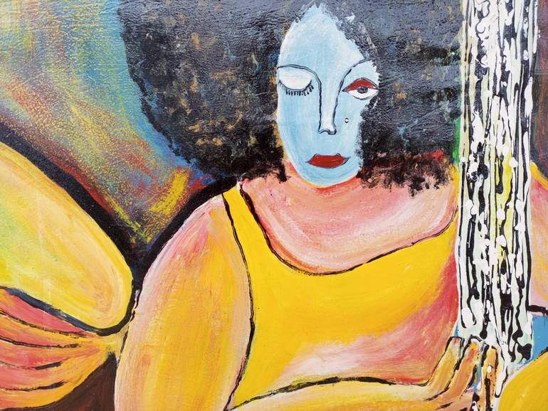 Original Art Deco Music Painting by Jafeth Moiane