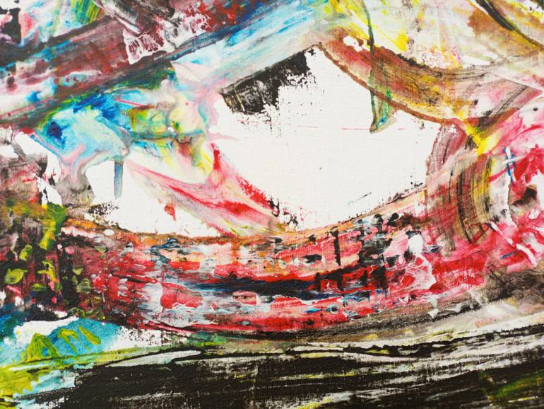 Original Art Deco Love Painting by Jafeth Moiane